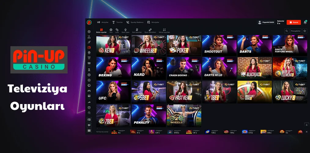 Pin Up-da TV Oyunları haqqında məlumat
